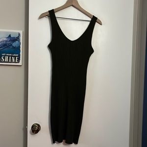 Enza Costa Green Rib Mini Tank Dress L